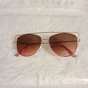 Peachy pink aviator sunglasses new